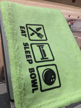 "Eat Sleep Bowl" Microfiber Bowling Towel