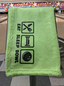 "Eat Sleep Bowl" Microfiber Bowling Towel